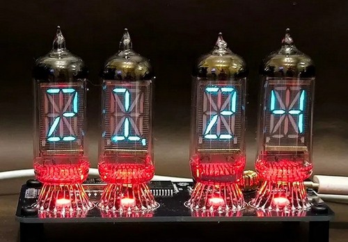 Vfd nixie tubo - iv-17, orologio