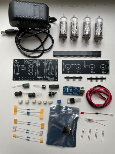 Nixie clock kit con - clock, in-14